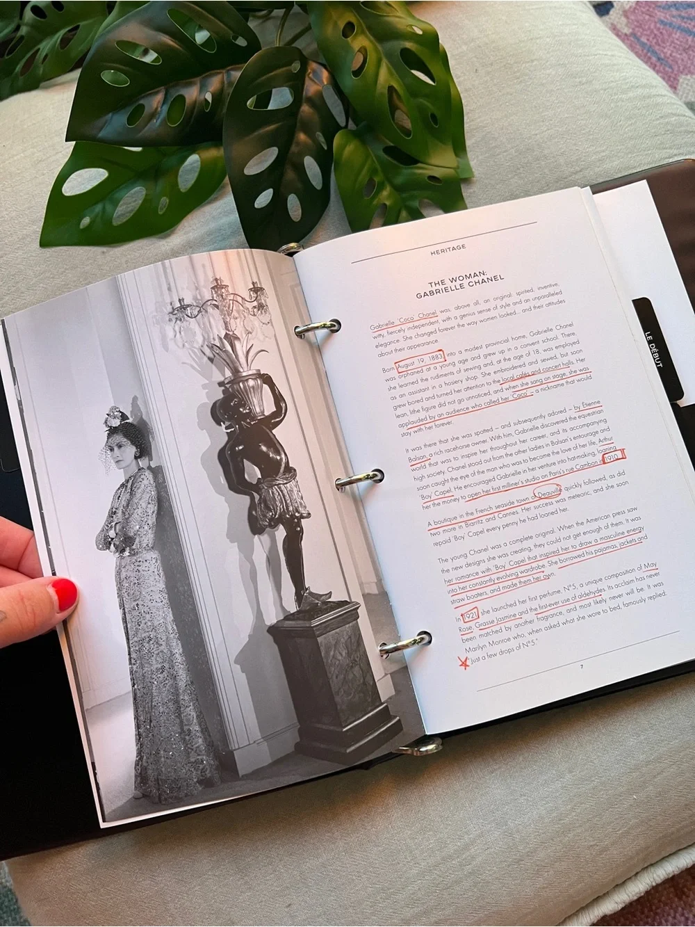 CHANEL Black Academy Binder with educational materials